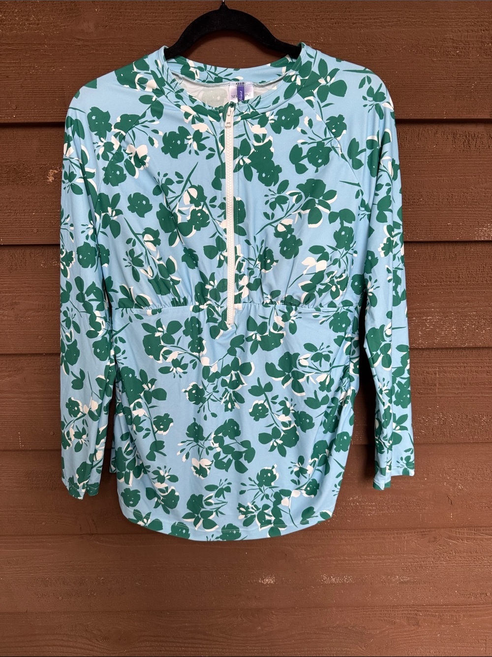 Seraphine Light Blue Green Maternity Rashguard size medium